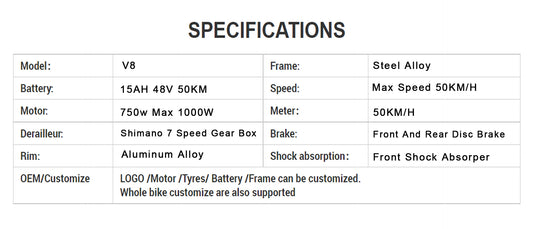 V8 snow mountain bikes- First lanched in August end.2022-EU warehouse available