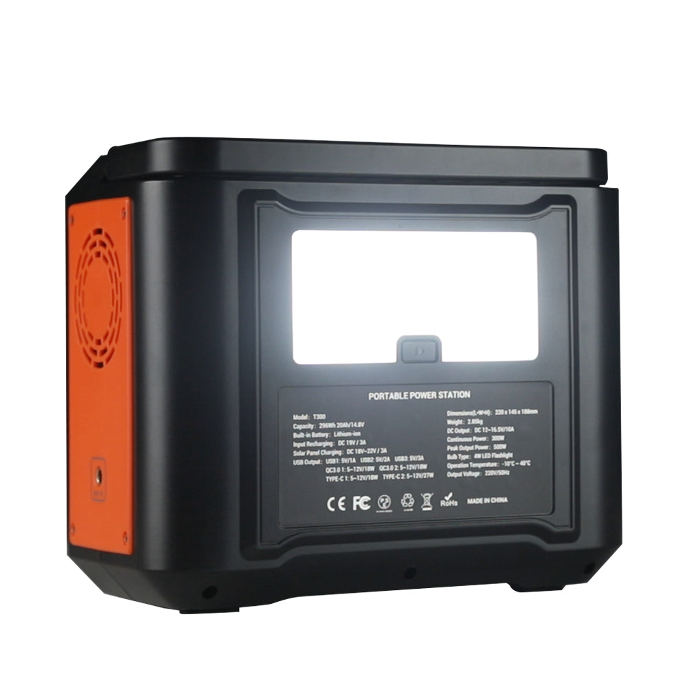 296Wh 110v Outdoor Multifunctional Smart Charging Machine 300w Portable Inverter 80000Mah Mobile Backup Solar Charger Generator