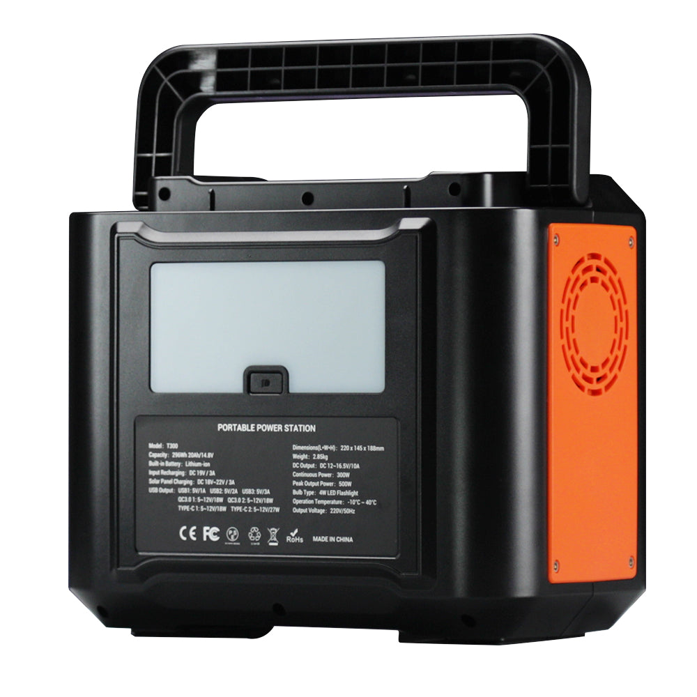 296Wh 110v Outdoor Multifunctional Smart Charging Machine 300w Portable Inverter 80000Mah Mobile Backup Solar Charger Generator