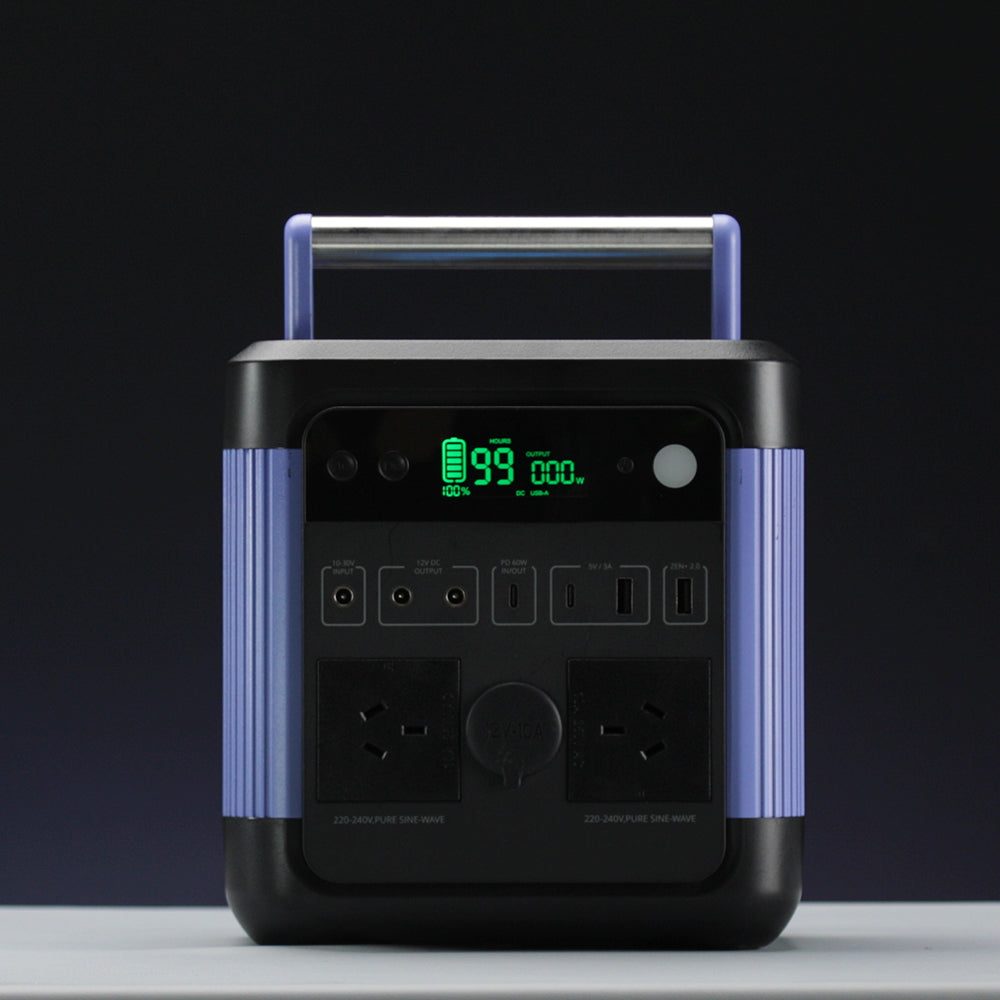 Solar Generator Backup Power Supply Home Outdoors Camping Travel Emergency Battery with 110V Pure Sine Wave AC Outlett