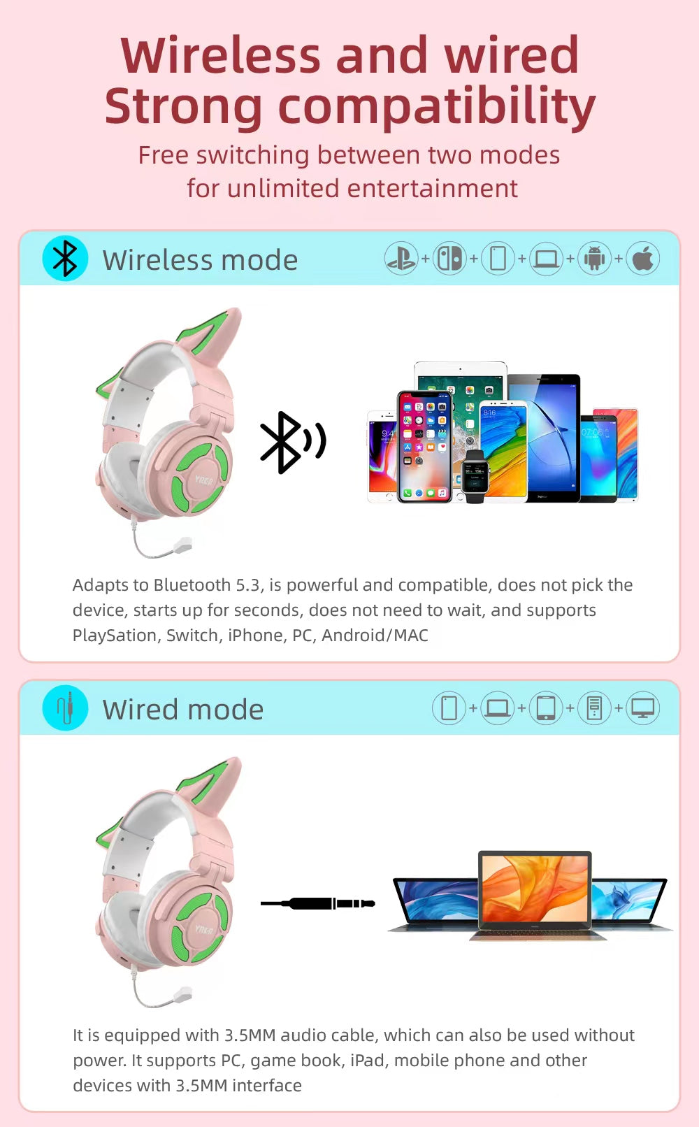 Lazada and shopee hotselling -DJ  Cosplay Gaming Headsets/Wired/wireless/Dynamic/Indidvudal