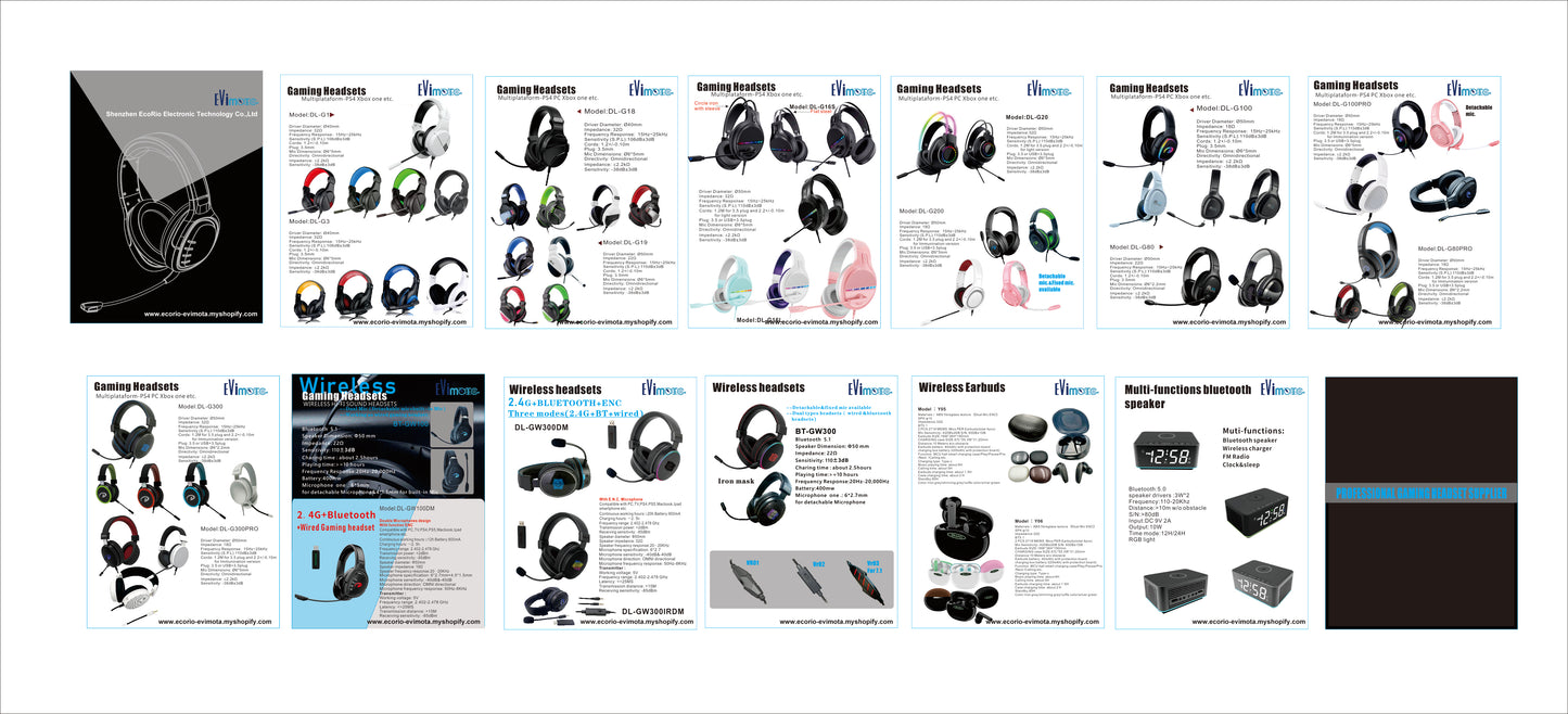 Lazada Gaming/wireless headsets- Stylish Earphone and headphone designed for Southeast Markets-Aisa