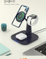Fast 3In1 Foldable Mag Safe Watch Phone Black White Wireless Stand Charger